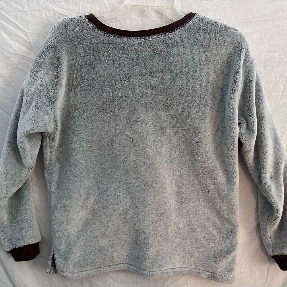 Peanuts Snoopy Woodstock Fleece Pullover Sweatshirt Gray Size S - Picture 6 of 10